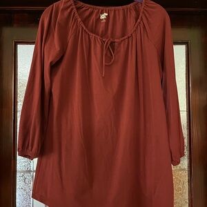 Lands' End Women's Maroon Blouse - S